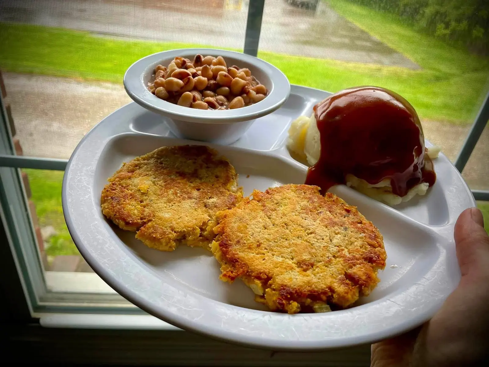 A country meal served at Papaw’s Poole Mill Restaurant
